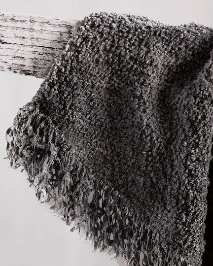 Rythmos Beckett Ριχτάρι Τριθέσιου Καναπέ Chenille 180x280εκ. Dark Gray 117-106-021