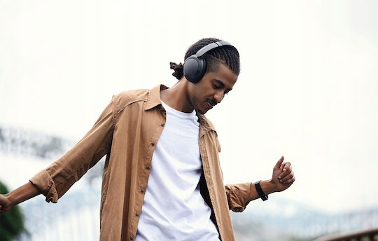 1More SonoFlow Wireless / Wired Over Ear Headphones with Radio with 70 hours of Operation and Quick Charge Black