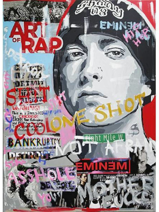 Takeposition T-shirt Eminem art rap σε Μαύρο χρώμα