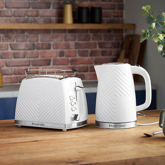 Russell Hobbs Groove Kettle 1.7lt 2400W White
