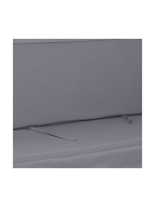 Outsunny Μαξιλάρι Καναπέ Κήπου με Πλάτη Γκρι 2τμχ 130x45εκ.