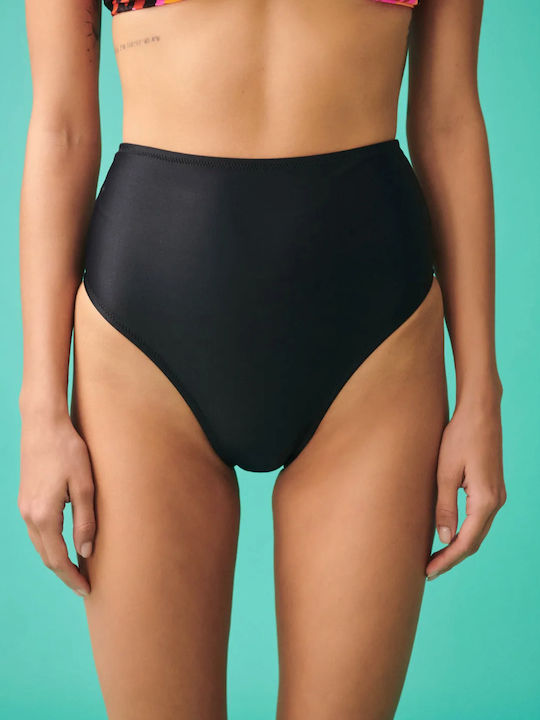 Kelly Bikini Slip Ψηλόμεσο Μαύρο