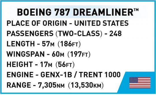 Cobi Конструктори Boeing 787-8 Dreamliner За 9+ Години 836 Бройки