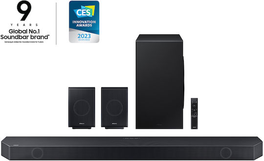 Samsung HW-Q990C Soundbar 11.1.4 Bluetooth, HDMI και Wi-Fi 456W με Τηλεχειριστήριο Μαύρο
