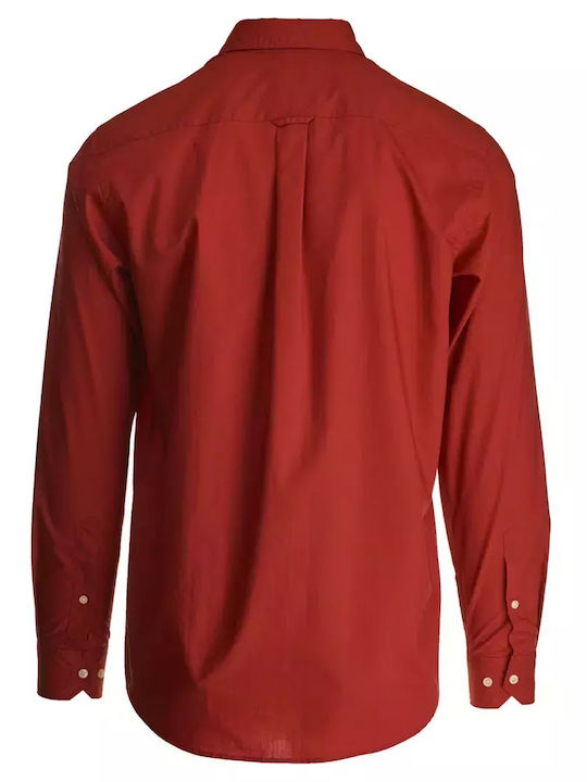 Long-sleeved Cotton Shirt Red