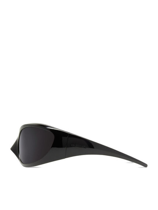 Balenciaga Unisex Sonnenbrille mit Schwarz Kunststoff Gestell und Schwarz Linse