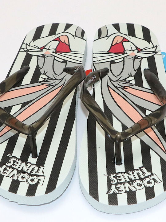 Warner Bros Kids' Flip Flops Black Looney Tunes Bugs Bunny