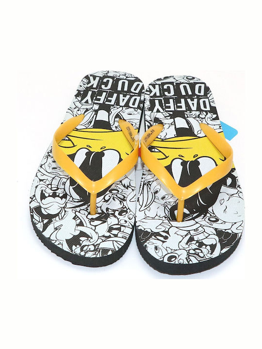 Παιδικές Σαγιονάρες Flip Flops Κίτρινες Looney Tunes Daffy Duck