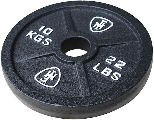 MegaFitness Δίσκος Ολυμπιακού Τύπου Μεταλλικός 1 x 10kg Φ50mm