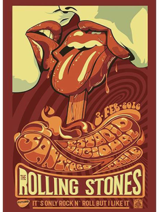 Takeposition Φούτερ Rolling Stones σε Πορτοκαλί χρώμα