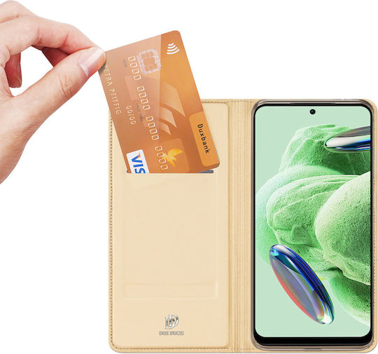Dux Ducis Skin Pro Книга Изкуствена кожа Златист (Xiaomi Redmi Note 12 5G / Poco X5 5G)