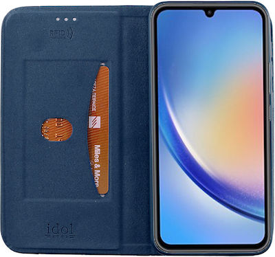 Idol 1991 Anti-rfid Buchen Sie Synthetisches Leder Blau (Galaxy A34) 8330810