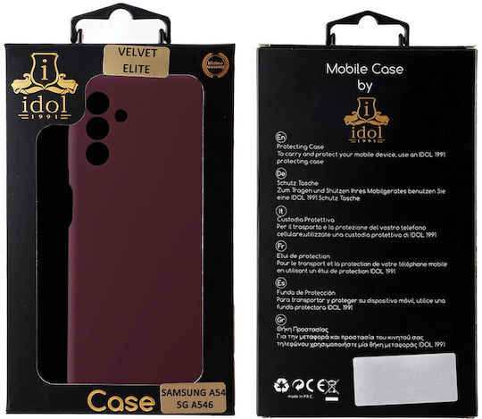 Idol 1991 Velvet Elite 360 Full Cover Silicone Burgundy (Galaxy A54)