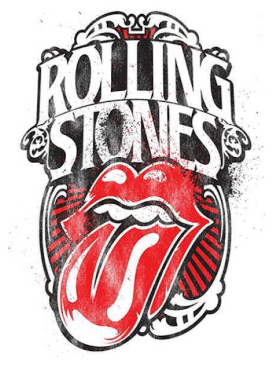Takeposition Φούτερ Ζακέτα με Κουκούλα Rolling Stones σε Μαύρο χρώμα