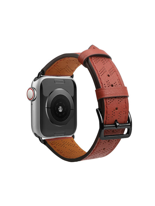 Hurtel Strap Leather Strap Leather Red (Apple Watch 42/44/45/49mm)