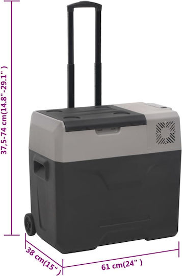 vidaXL Aria Trade Tragbares Kühlschrank 30lt Schwarz