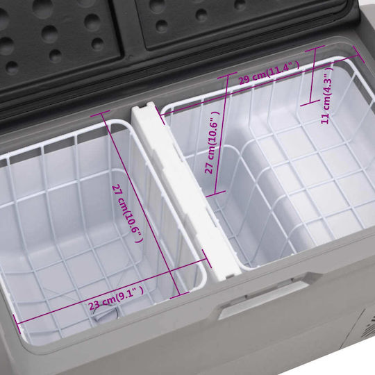 vidaXL Tragbares Kühlschrank 36lt Schwarzes