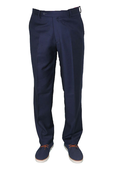 New York Tailors 003.24.LIVO PANTS 19 NAVY Men's Civilian Trousers Blue