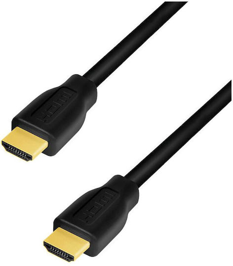 LogiLink Cabluri HDMI 2.0 Premium High Speed 4K 60Hz HDR Cablu HDMI De Sex Masculin - HDMI De Sex Masculin 2m Negru