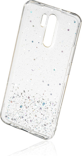 Naxius Glitter Back Cover Silicone Transparent (Redmi 9)