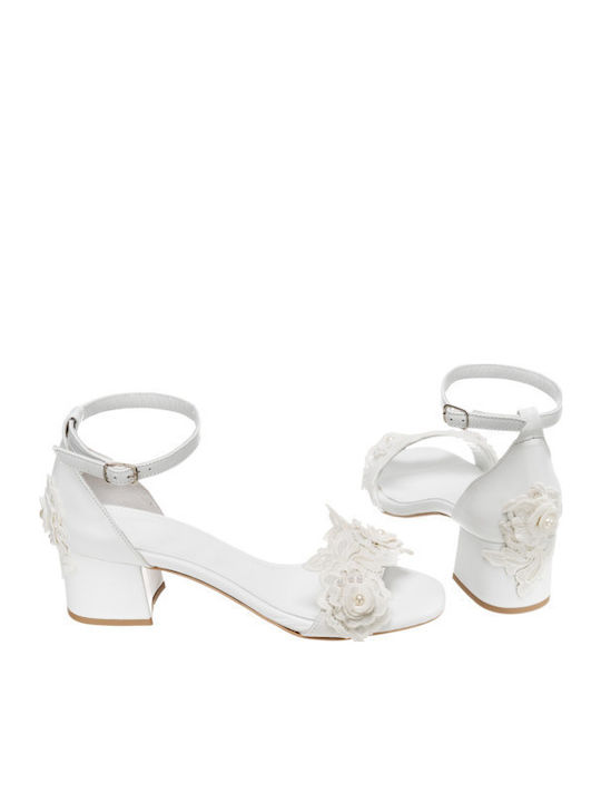 Leder Sandalen Weiß