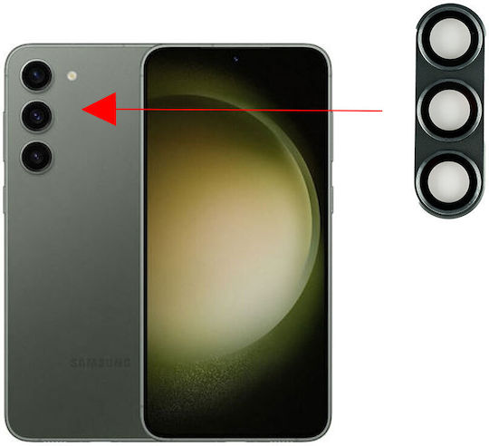 Volte-Tel Electroplating Kameraschutz Metallrahmen Green für das Galaxy S23+