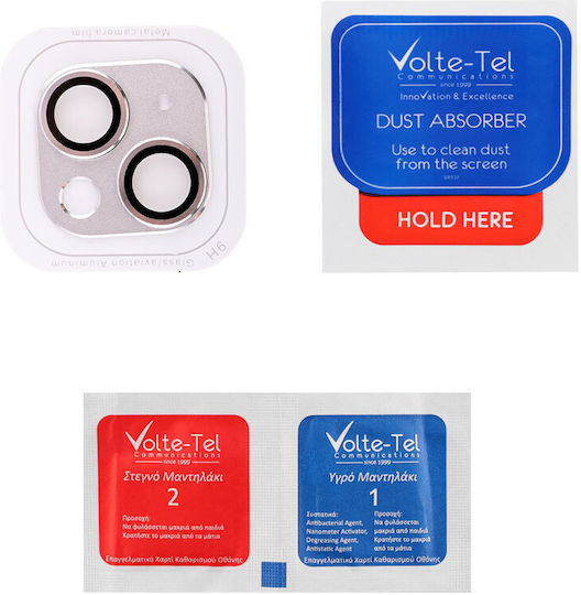 Volte-Tel Electroplating Προστασία Κάμερας Μεταλλικό Πλαίσιο Silver για το iPhone 13 / 13 mini
