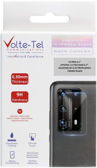 Volte-Tel Electroplating Προστασία Κάμερας Μεταλλικό Πλαίσιο Black για το iPhone 13 Pro / 13 Pro Max