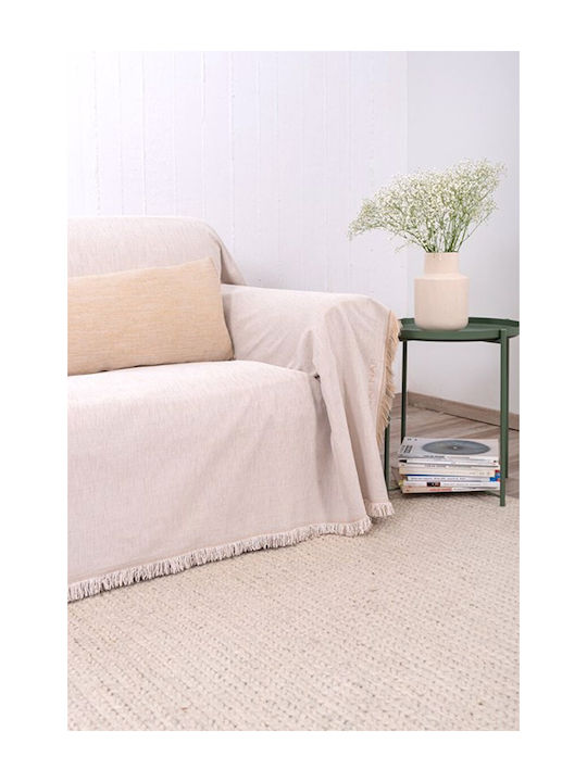 Naf Naf 358-90 Ριχτάρι Πολυθρόνας Chenille 180x180εκ. Ecru