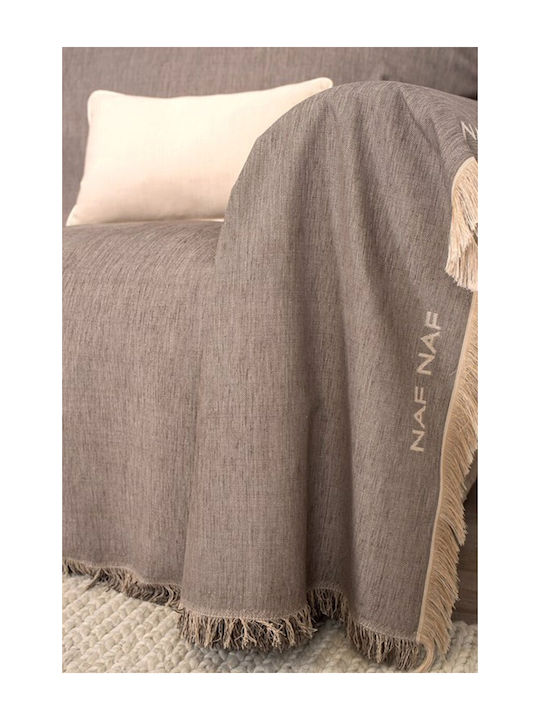 Naf Naf 358-170 Ριχτάρι Τετραθέσιου Καναπέ Chenille 180x350εκ. Καφέ