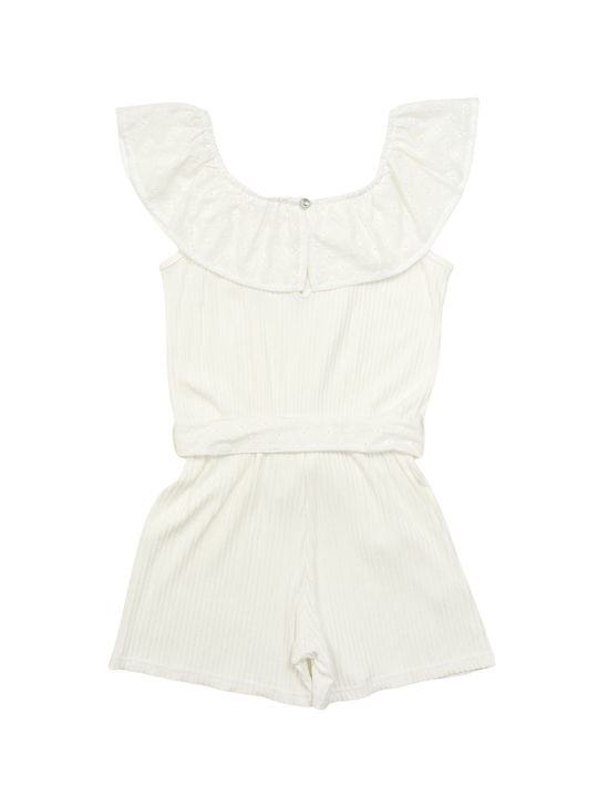 Babylon Kids One-piece Fabric Shorts/Bermuda White