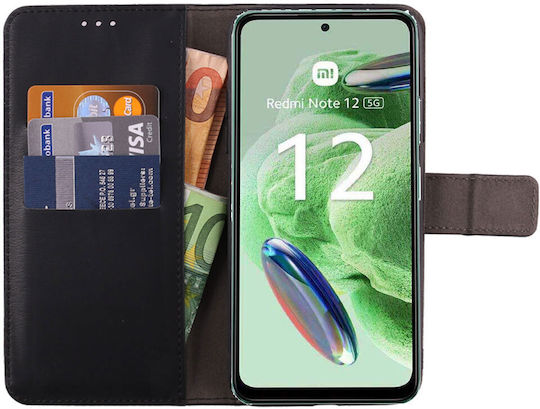 Volte-Tel Allure Magnet Book Piele artificială Negru (Redmi Note 12 5G)