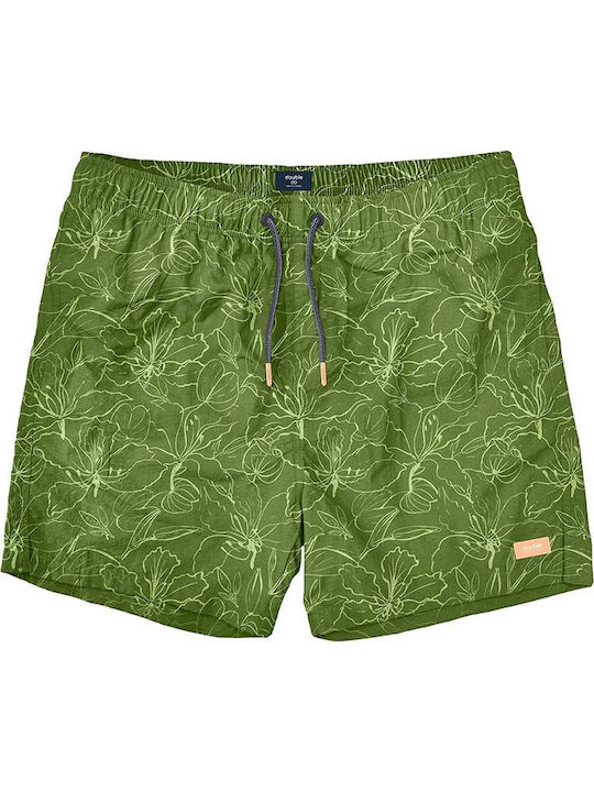 Costum De Baie Bărbați Pantaloni Scurți Verzi Cu Model