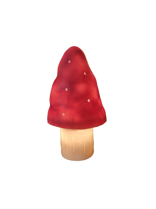 Egmont LED Kinder Dekorative Lampe Pilz Small Rot 15x15x28εκ.