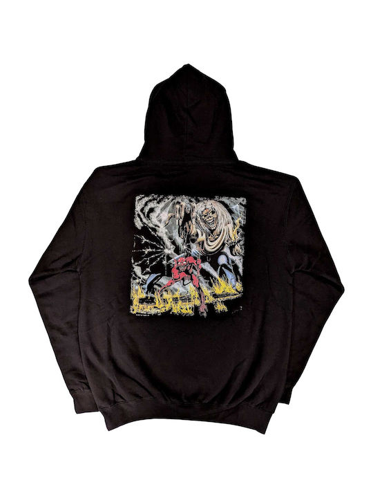 Rock Off Number Beast Vintage Logo Hoodie Iron Maiden Gray IMHOOD140MB-L