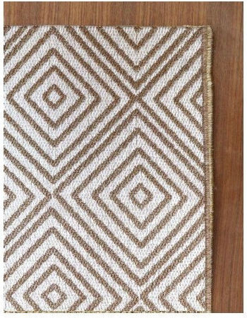 Atmosphera Teppich Außenbereich Rechteckig Synthetisch,Polyester/Cotton/Leather Beige