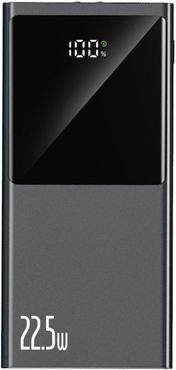 Tech-Protect PB12 Power Bank 10000mAh 22.5W με 2 Θύρες USB-A και Θύρα USB-C Power Delivery / Quick Charge 3.0 Γκρι
