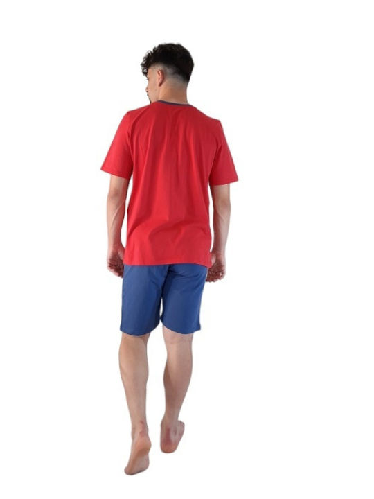 Men's Short Sleeve + Short Pants Pyjama Baracuda-16245BA As shown in the image