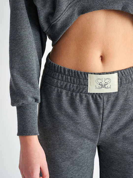 SugarFree Women's Cropped Sweatshirt Gray