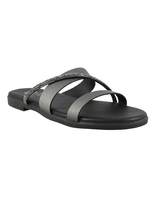 IQ Shoes Women's Flat Sandals Pewter