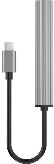 Orico USB Хъб 3 Порта USB 3.0 с USB-C Сив