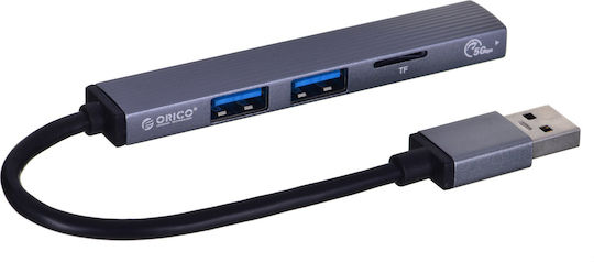 Orico AH-A12F Hub 3 Θυρών USB 3.0 με σύνδεση USB-A Γκρι