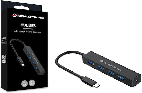 Conceptronic CTC4USB3 Hub 4 Θυρών USB 3.0 με σύνδεση USB-C