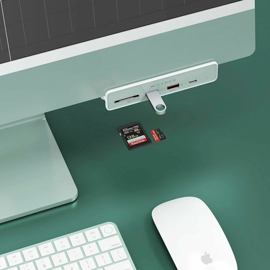 Hyper v1 Hub USB 3 Porturi USB 3.2 cu Conectare USB-C Alb