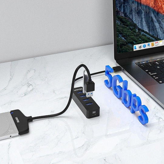 Unitek uHUB Q4 USB Хъб с 4 USB 3.0 Порта и USB-A Интерфейс