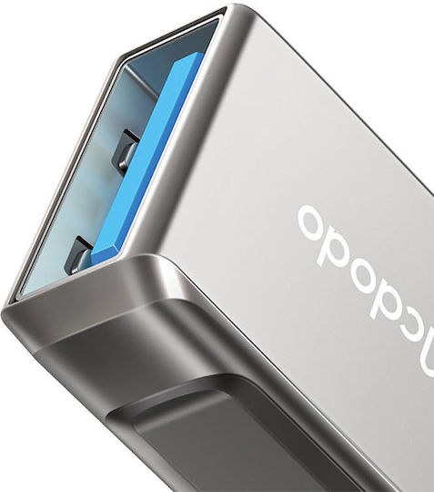 Mcdodo Μετατροπέας USB-C male σε USB-A female Γκρι 1τμχ OT-8730