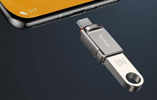 Mcdodo Μετατροπέας USB-C male σε USB-A female Γκρι 1τμχ OT-8730