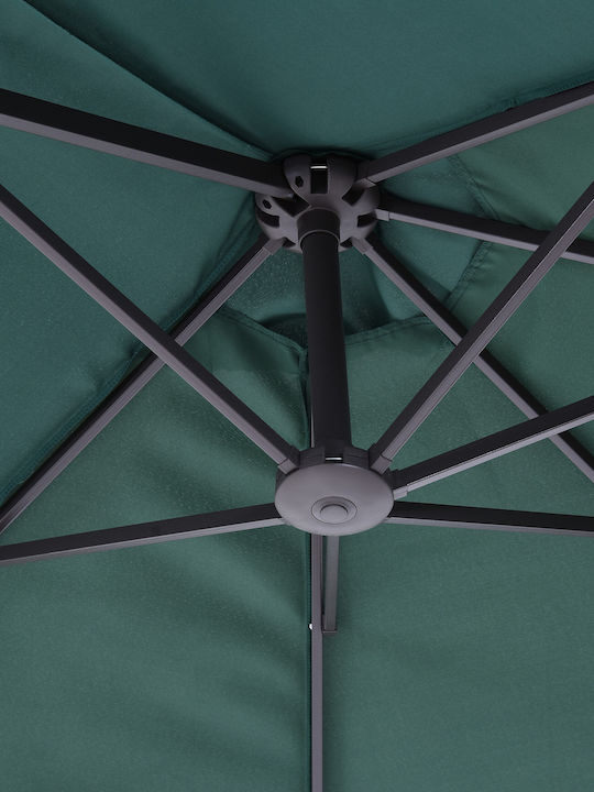 Ομπρέλα Στρογγυλή Μεταλλική Double Canopy Πράσινη Φ4.6xΥ2.4m