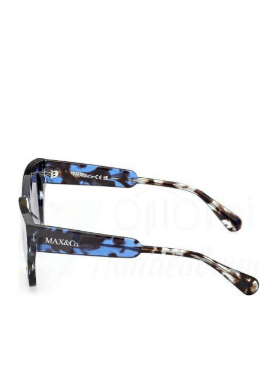 Max & Co Women's Sunglasses with Black Tartaruga Horn-Rimmed Frame and Gradient Lenses MO0059 55W