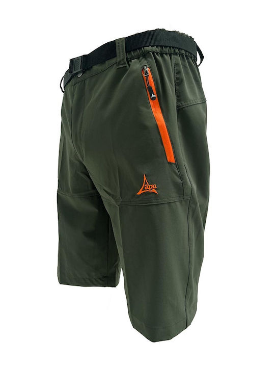 Apu Apo Ανδρικό Κοντό Παντελόνι Πεζοπορίας Khaki/Orange
